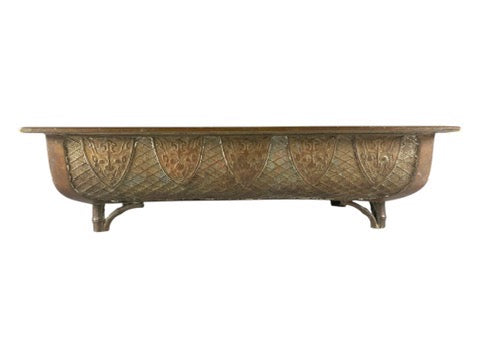 Japanese Bronze Jardiniere with Faux Bois Bamboo Details, 19th Century