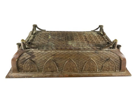 Japanese Bronze Jardiniere with Faux Bois Bamboo Details, 19th Century