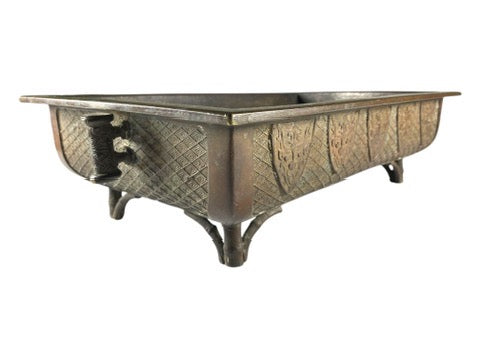 Japanese Bronze Jardiniere with Faux Bois Bamboo Details, 19th Century