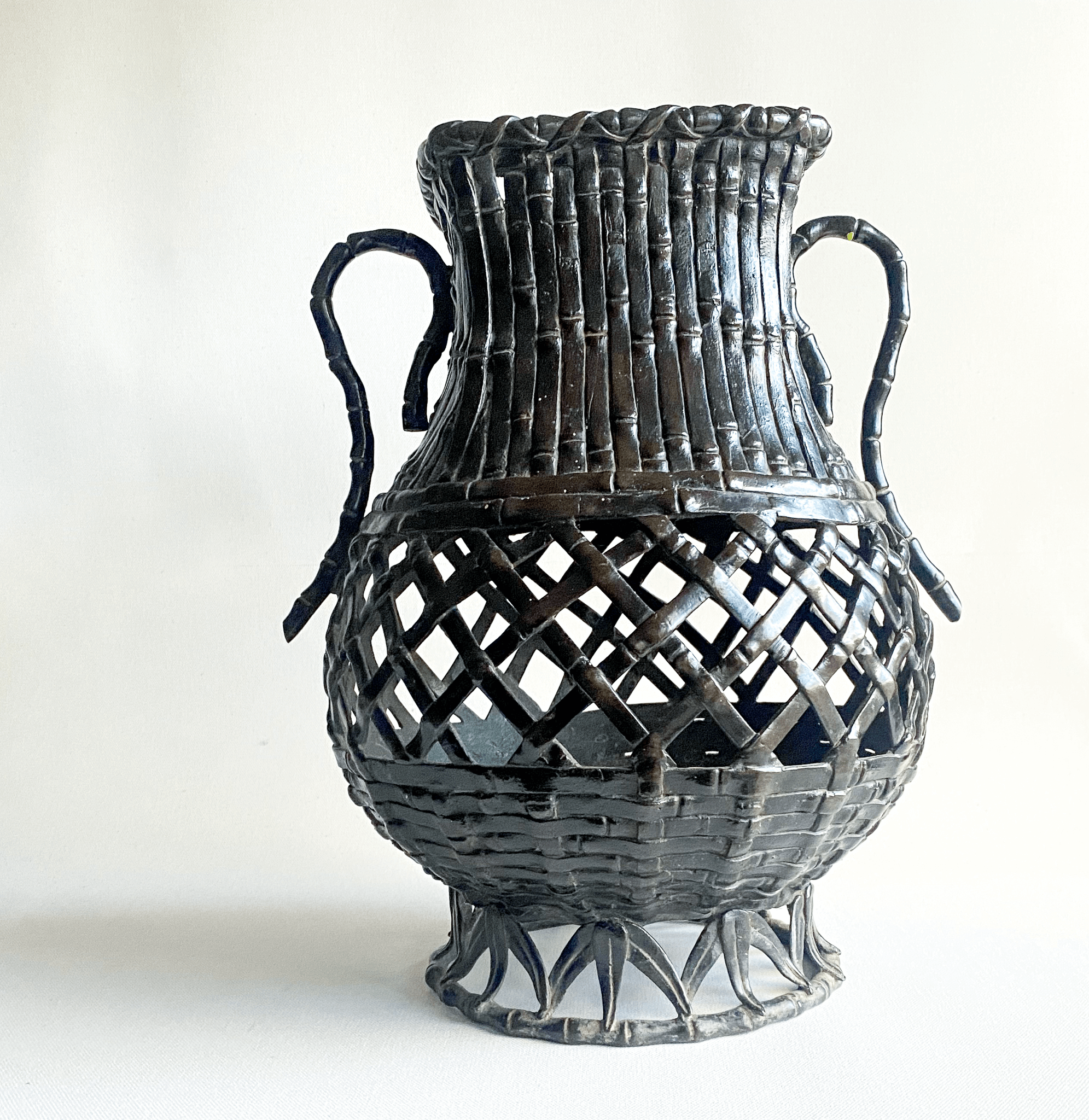 Japanese Bronze Basket for Flower Arranging
