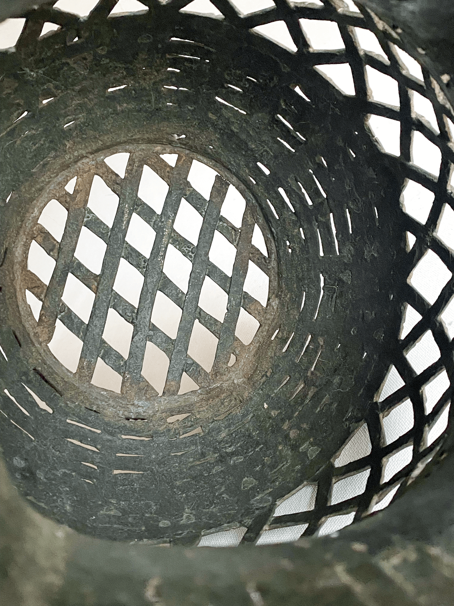 Japanese Bronze Basket for Flower Arranging