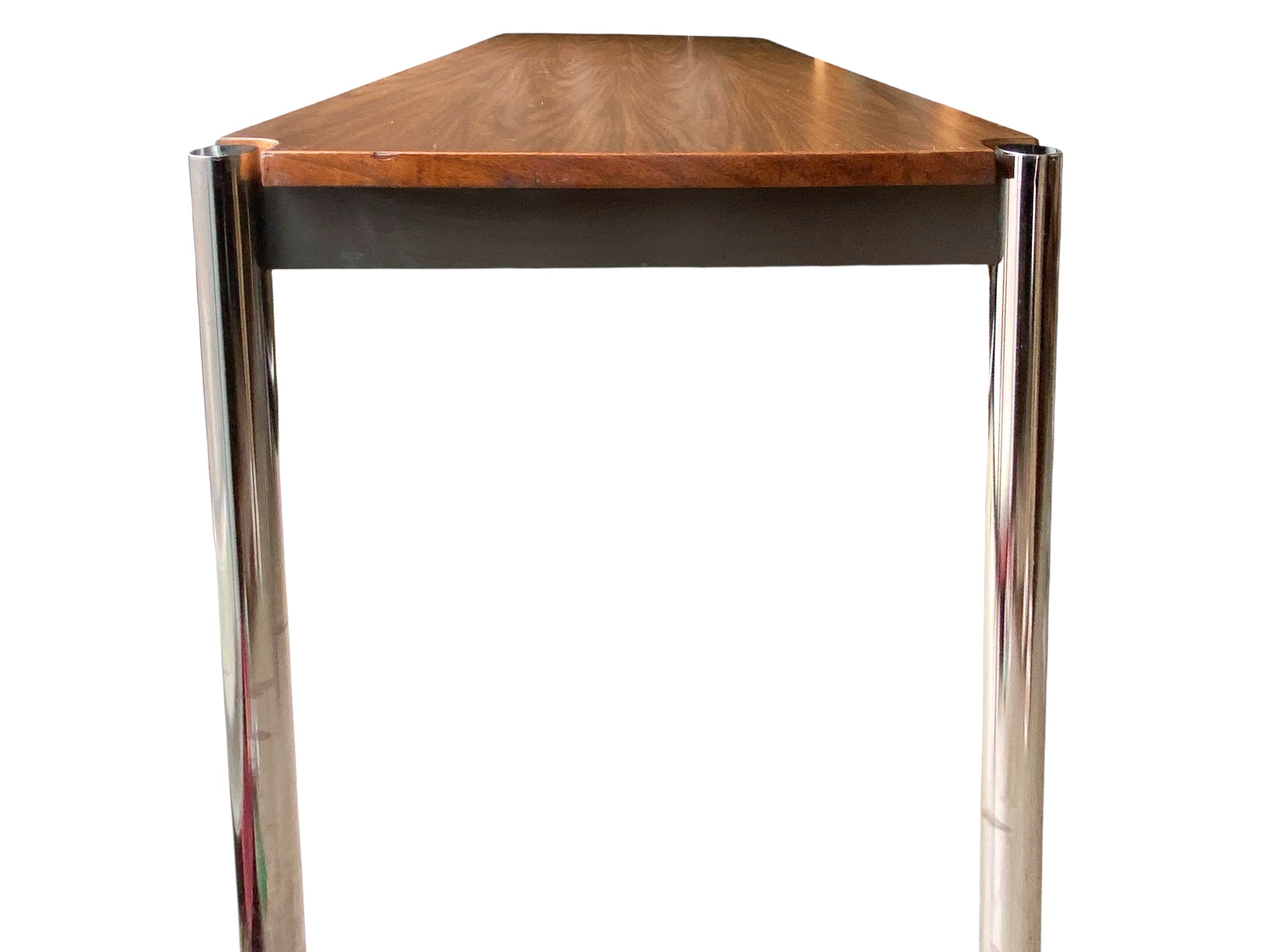Jens Risom Walnut and Chrome Writing Desk