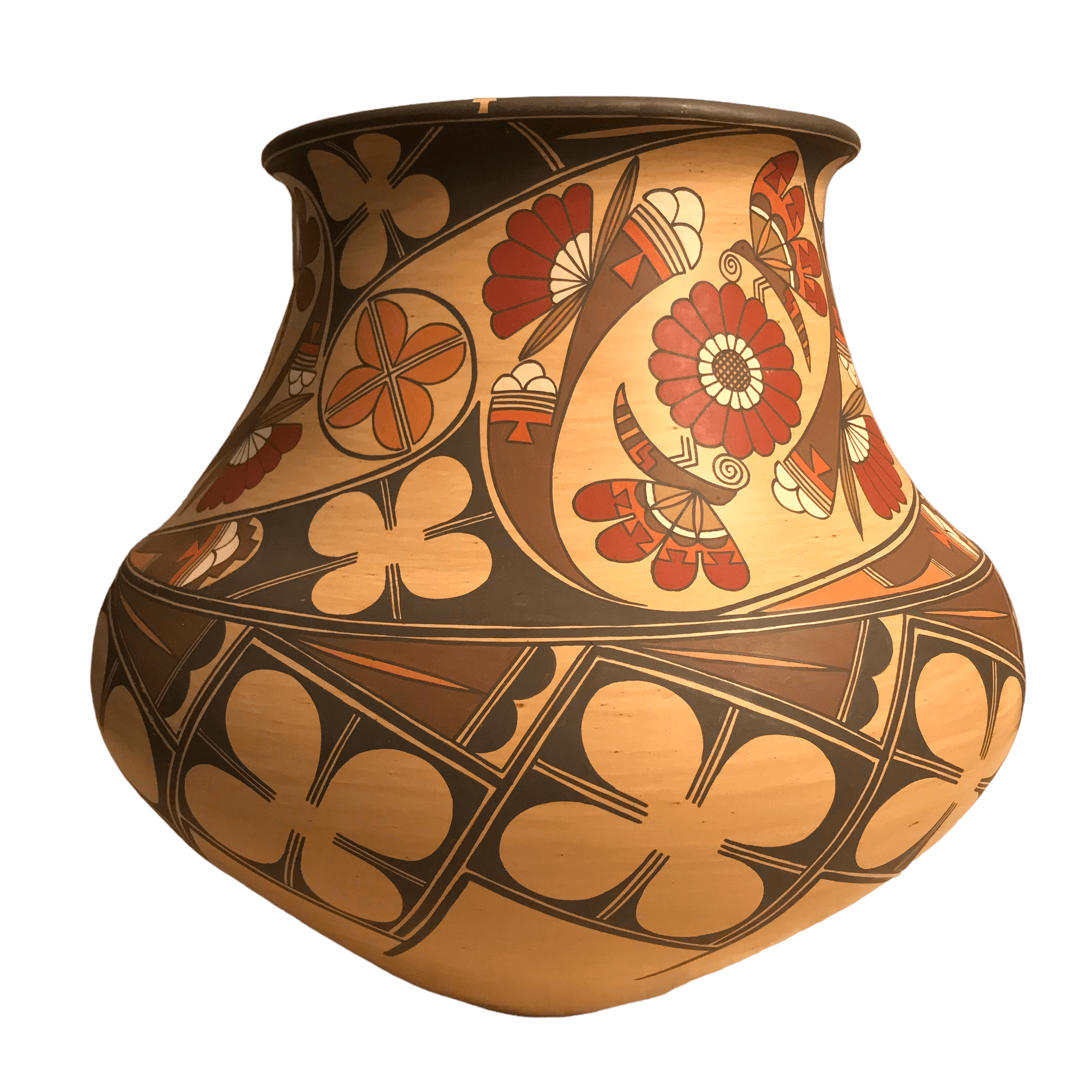 Santa Clara Pueblo Early Polychrome Jar by Lois Guttierez de la Cruz