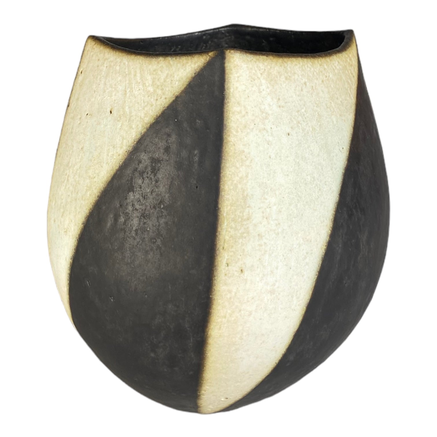 John Ward Squared Black and White Vase