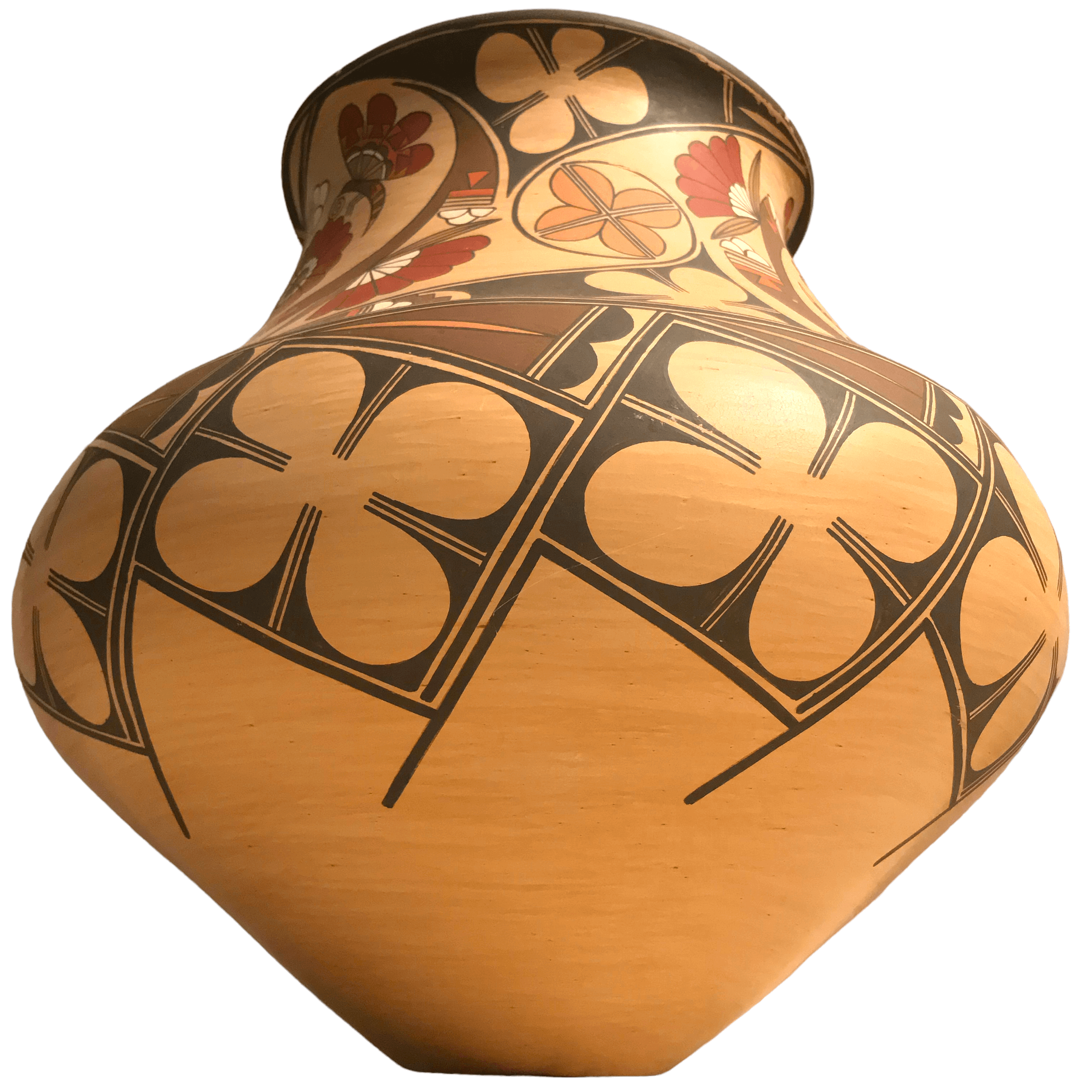 Santa Clara Pueblo Early Polychrome Jar by Lois Guttierez de la Cruz