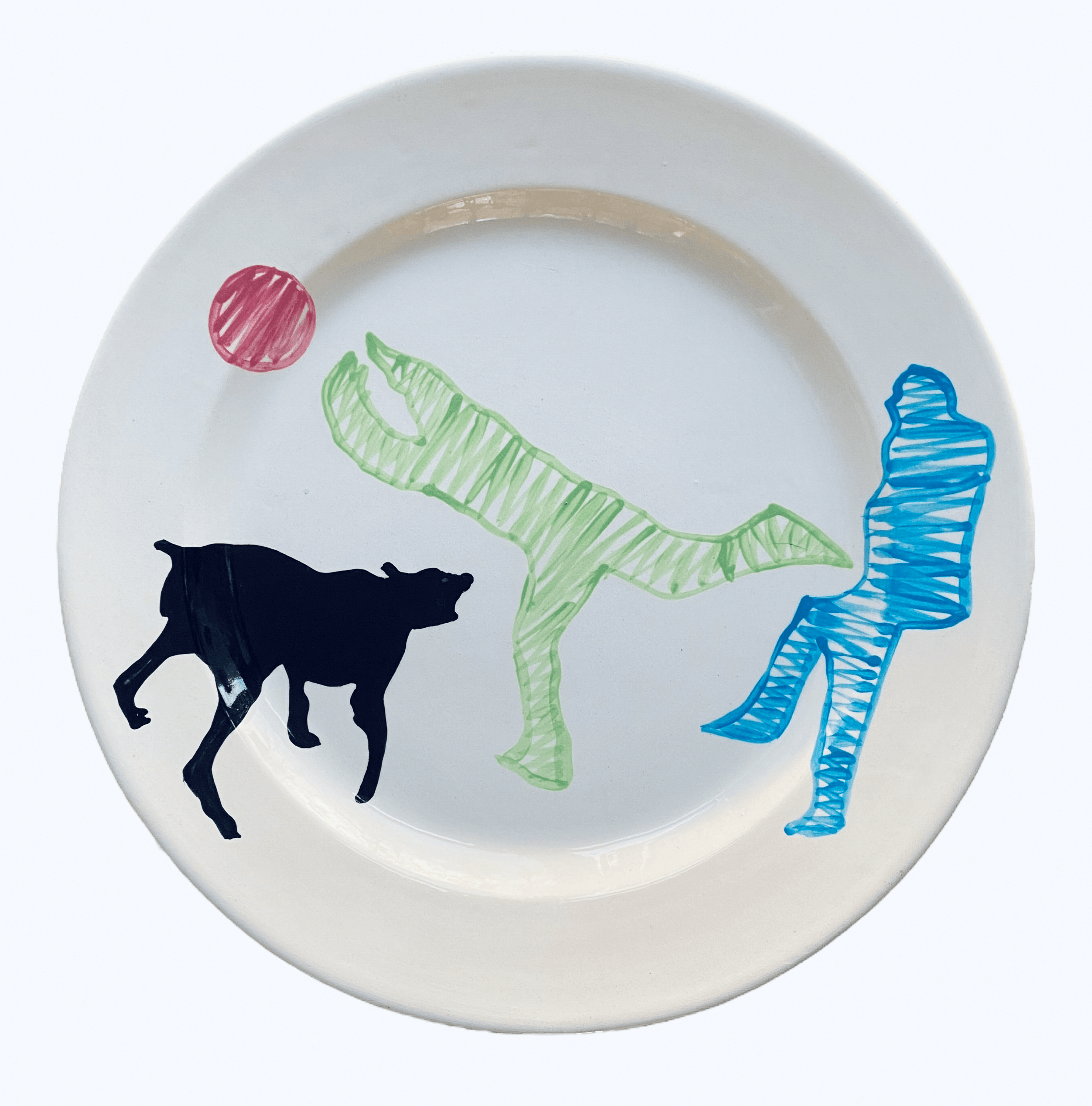 John Baldessari Ceramic Charger for The Pasadena Art Alliance 1994