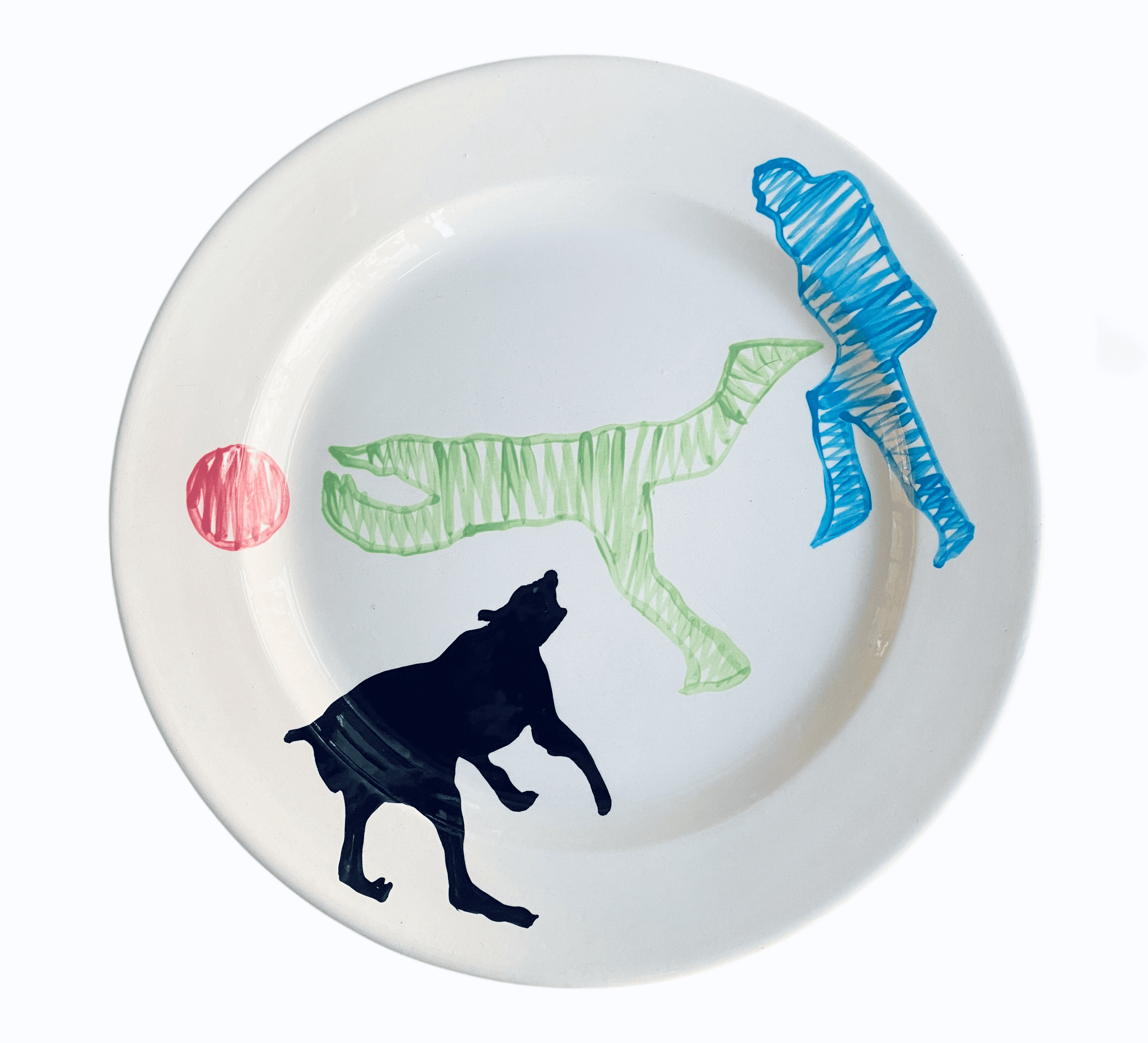 John Baldessari Ceramic Charger for The Pasadena Art Alliance 1994