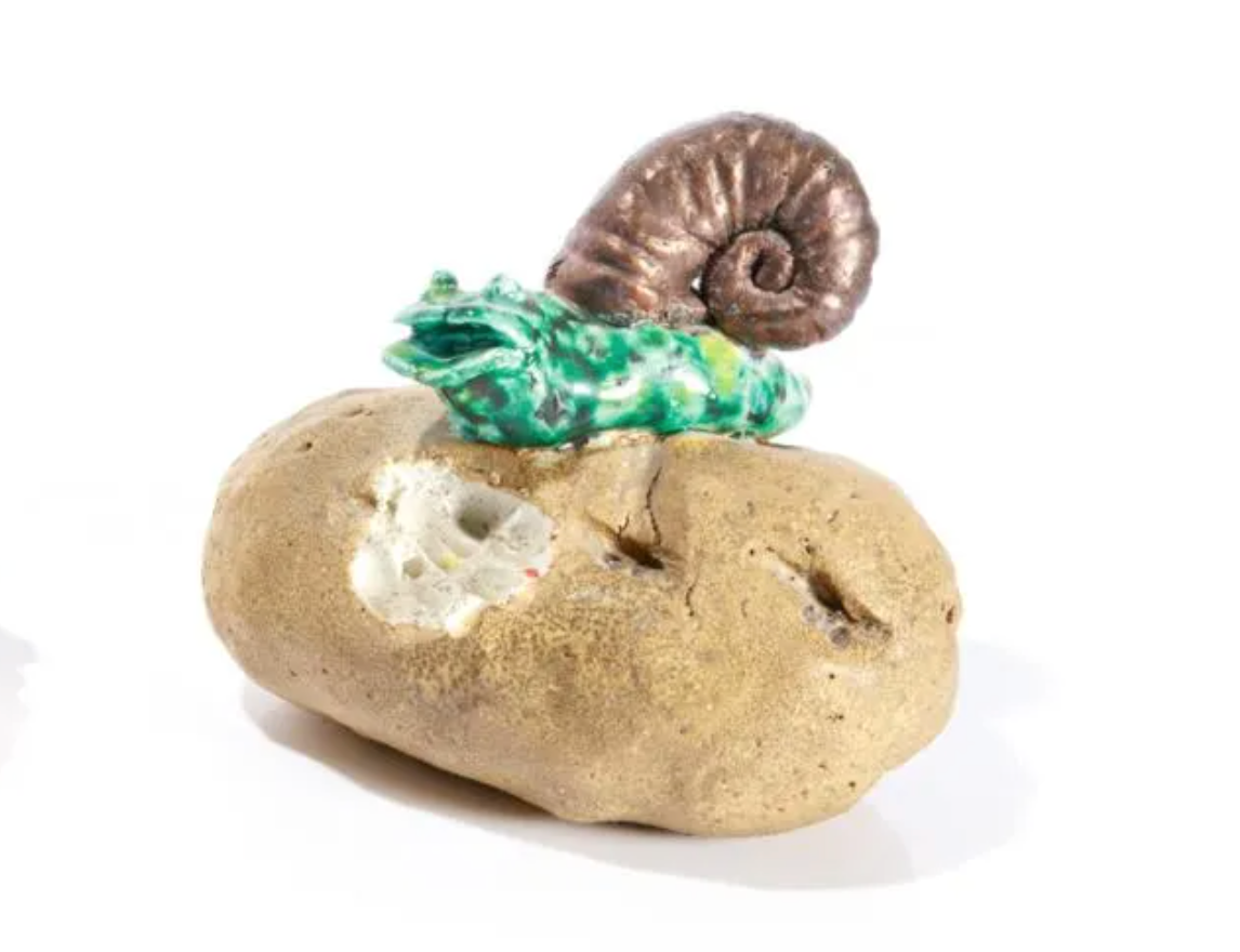 David Gilhooly Snail on Baked Potato Sculpture