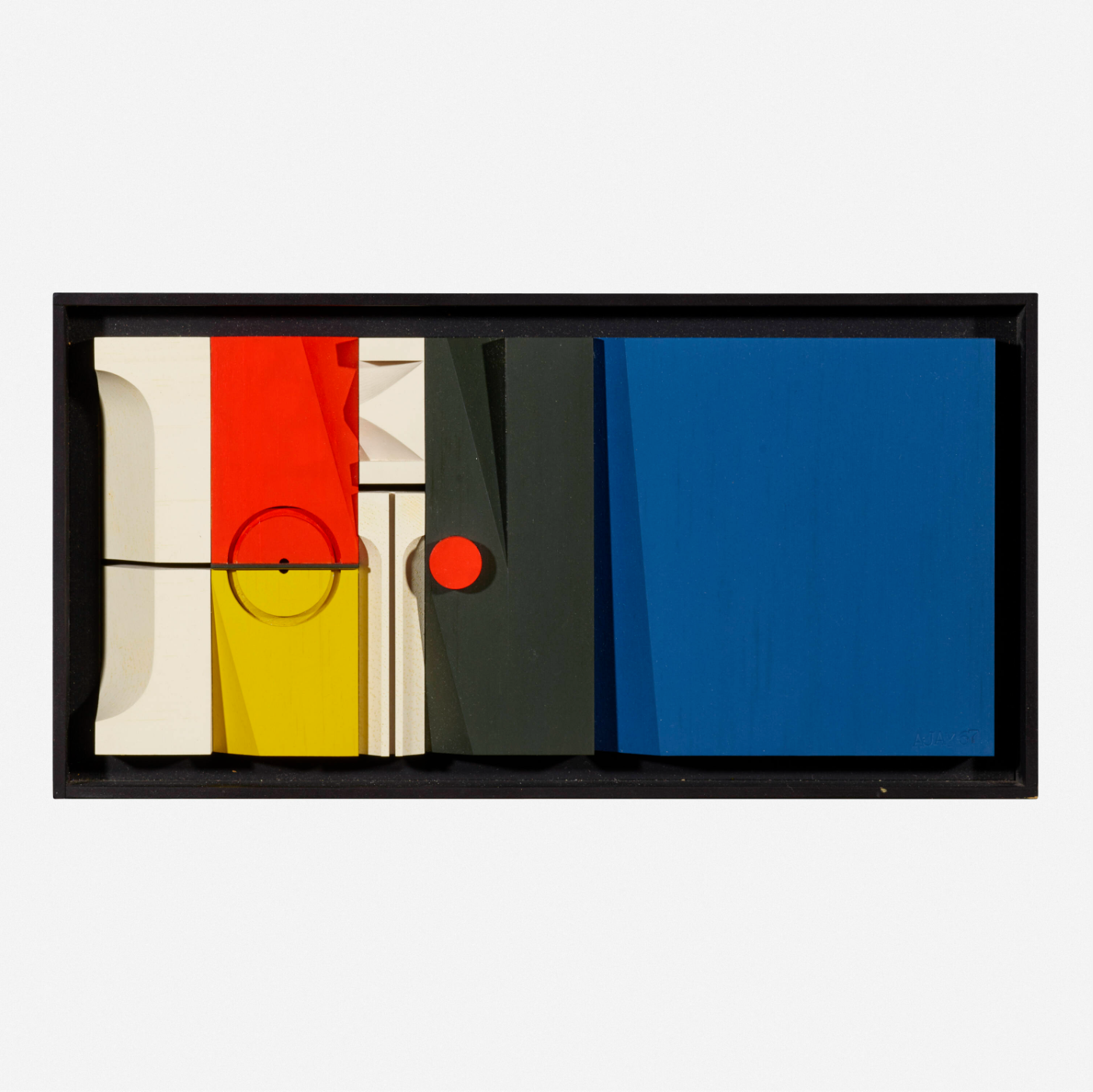 Abe Ajay, Polychrome Wood Relief #A67, 1967
