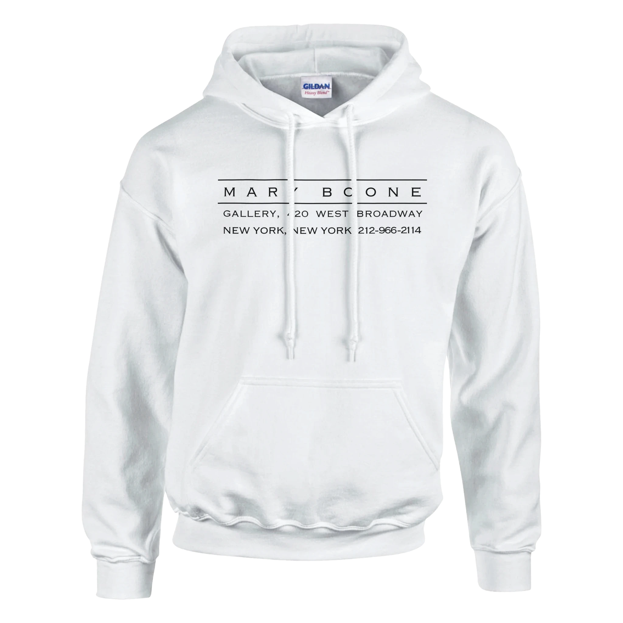 TITLE: Mary Boone Gallery  white Unisex Pullover Hoodie