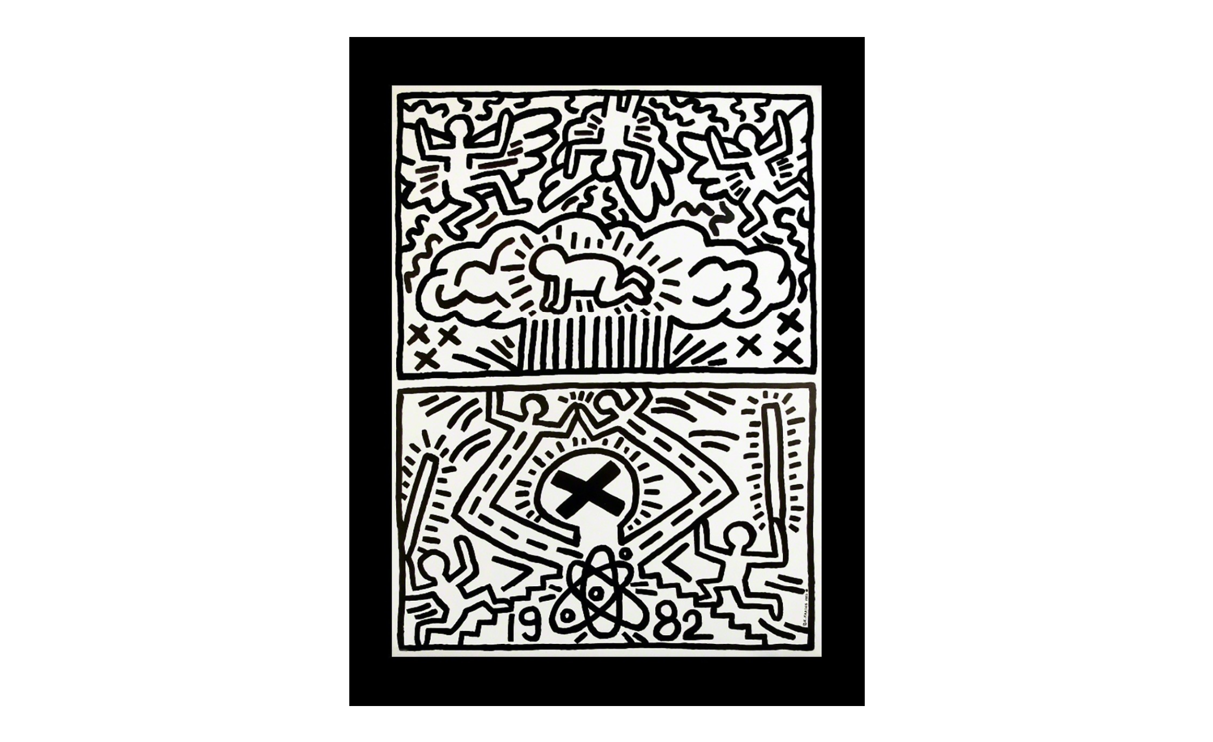 Keith Haring Poster for Nuclear Disarmament 1982